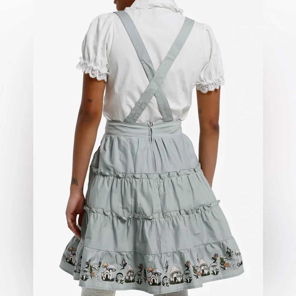 Thorn & Fable Mushroom Tiered‎ Ruffle Skirtall Hot Topic